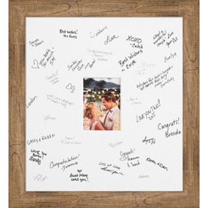 Owl Signature Mat 5x7 Picture Frame – Guest Book Alternative for Weddings, Graduations, or Retirement – Autograph Photo Mat for Signature Board - 1 of 4