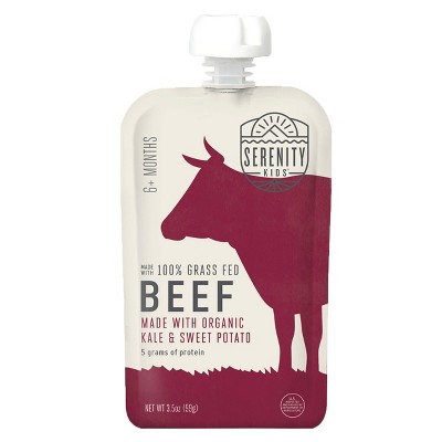 Serenity Kids Grass Fed Beef with Organic Kale & Sweet Potato Baby Meals - 3.5oz