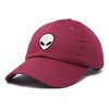 Dalix Alien Embroidered UFO Dad Hat Cotton Baseball Cap Adjustable Mens - 4 of 4