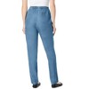 Woman Within Petite Straight-Leg All-Cotton Denim Pull-On 7-Day Elastic-Waist Jeans - 3 of 3