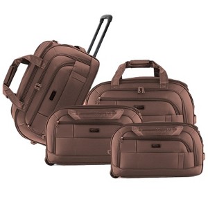 IZOD Gavin Soft shell Lightweight Duffel Rolling Bag 4 Piece Set - 1 of 4