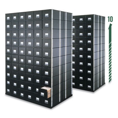 Black Reinforced Corrugated Paper Lockable Drawer Cabinet