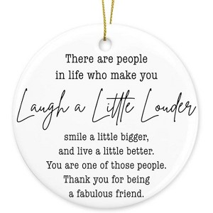 Lomsoe Friends Christmas Ornament Friend Ornaments Gifts for Women Men Friendship Sister Christmas Ceramic Xmas Tree Ornament Decorations - 1 of 1