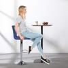 Bar Stools 1 Set of 2, Counter Height Bar Stools, Square Cushion Bar Stools with Back, Footstool, Cafe,  2 pieces - 4 of 4