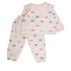 RuffleButts Girls Flutter Sweatshirt Jogger Set - 2 of 4