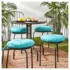 Kensington Garden 4pc 15"x15" Outdoor Bistro Chair Cushions - 2 of 4