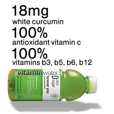 Vitaminwater Zero Forever You, Coconut-Lime, Zero Sugar Forever You Coconut Lime 20 Fl Oz (Pack of 12)