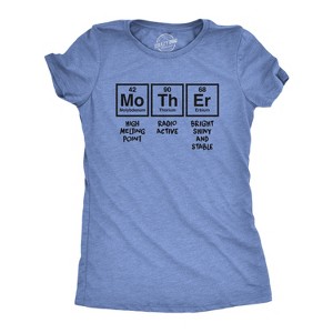 Womens Mother Periodic Table T shirt Funny Novelty Graphic Mothers Day Tee Nerdy - Crazy Dog Women's T Shirt - 1 of 4