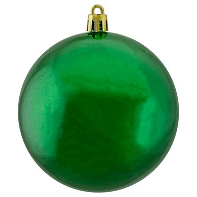 Green Shatterproof Plastic Christmas Ball Ornament Set, 32 Pieces