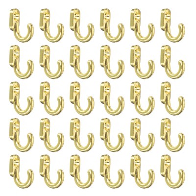 Unique Bargains Zinc Alloy Double Prong Retro Hanging Towel Backpack Clothes Scarf Keys Hat Wall Hooks