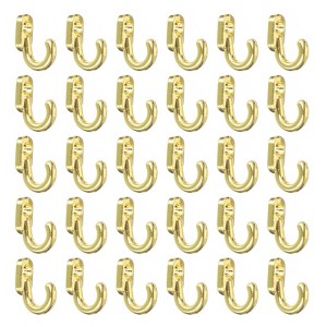 Unique Bargains Zinc Alloy Double Prong Retro Hanging Towel Backpack Clothes Scarf Keys Hat Wall Hooks - 1 of 4