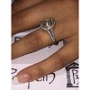 Pompeii3 VS 1/2ct Pave Halo Oval Engagement Split Shank Ring Setting 14K White Gold - 4 of 4