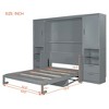Queen Size Murphy Bed with Closet, Drawers and Shelves - 4 of 4