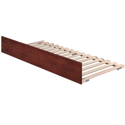 Walnut Twin XL Urban Trundle Bed with Sleek Design
