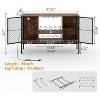 Industrial Coffee Bar Cabinet with Power Outlets, Wood Liquor Cabinet with Door - 4 of 4