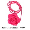 Unique Bargains Satin Rose Flower Adjustable Waist Belt 1 Pc - 2 of 4