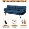 Dyonery 71 in Convertible Faux Leather Sofa Couch,Memory Foam Futon Couch Bed,Small Splitback Modern Loveseat Sleeper Sofa Bed for Living Room - 4 of 4