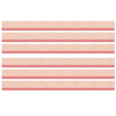 Pink and White Checkered Straight Border, Classroom Border