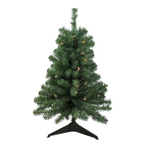 Northlight 3' Prelit Artificial Christmas Tree Traditional Noble Fir - Clear Lights - 1 of 4