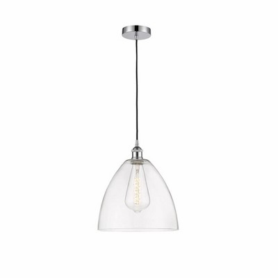 Edison Dome - 1 Light Cord Hung Mini Pendant In Industrial Style-13.75 Inches Tall and 12 Inches Wide