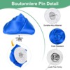 Unique Bargains Handmade Men Suits Formal Boutonnieres Wedding Corsage Lapel Pin Flower Brooch Butterfly Buckle 8 Pcs - 2 of 4