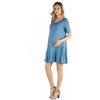 Maternity Soft Flare T Shirt Dress - 24seven Comfort Apparel™ - 2 of 4