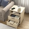 Resenkos Wood Nightstand With Charging Station, Bedside Table With 2 Drawers, Night Stand With Storage For Bedroom, - 2 of 4