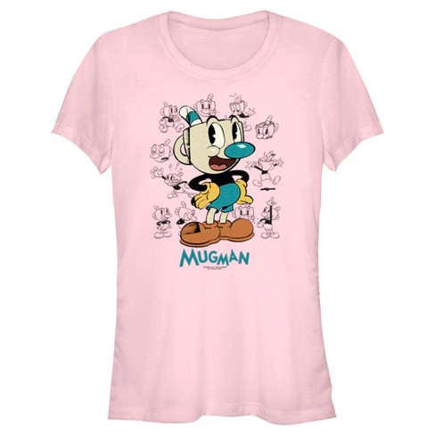 Women's The Cuphead Show! Mugman Ms. Chalice and Cuphead Outlines Graphic  Tee