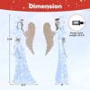 Costway 3D Lighted Angel Christmas Decoration with Pigeon, Golden Wings, 150 LED Lights - 3 of 4