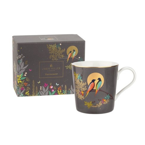 Sara Miller SM79259-XD Portmeirion Medium vaas Chelsea Collection Vogel in boom, porselein