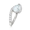 Ross-Simons 0.80 Carat Aquamarine and .35 ct. t.w. Lab-Grown Diamond Ring in 14kt White Gold - 3 of 4
