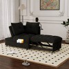 Aukfa 3-in-1 Convertible Sleeper Chair Bed, Pull-Out Sofa Bed with Adjustable Backrest, USB Ports & Swivel Phone Stand for Small Space, Gray - 3 of 4