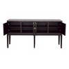 Treasure Trove Accents 4 Door Nocturne Console: Mirrored Fronts, Tapered Legs, MDF & Rubberwood - 4 of 4