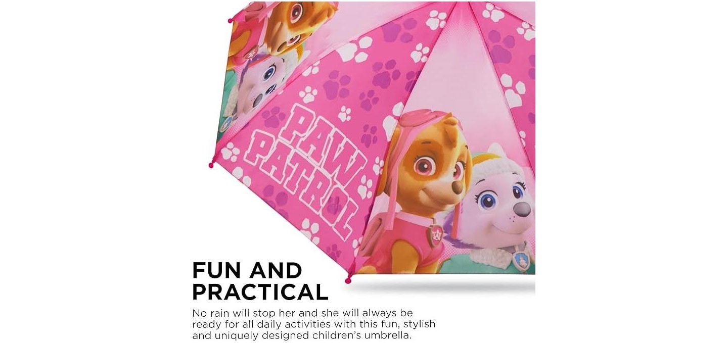Nickelodeon Paw Patrol Girl’s Raincoat and Umbrella Set, Toddlers Ages 2-3 (Dark Pink), цвет: Тёмный розовый — фото 4