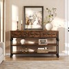 Entryway Console Table, 4 Tier Industrial Metal Sofa Table, Behind Couch Table, Farmhouse Hallway Table - 3 of 4