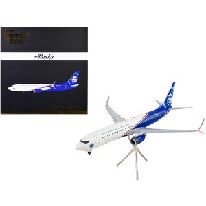 Boeing 737-800 Commercial Aircraft "Alaska Airlines" White and Blue 1/200 Diecast Model Airplane by GeminiJets - 1 of 3