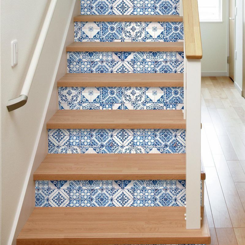 RoomMates Mediterranian Tile Peel &#38; Stick Wallpaper Blue, 5 of 10