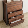 EUREKA ERGONOMIC 42" Chest 5-Drawers Dresser Accent Cabinet Walnut - 3 of 4