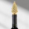 Unique Bargains Textured Christmas Tree Bottle Stopper Zinc Alloy TPR Gold Tone Black 1 Pc - 2 of 3
