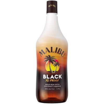 Malibu Black Caribbean Rum - 1.75L Bottle