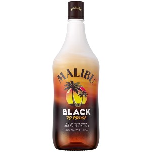 Malibu Black Caribbean Rum - 1.75L Bottle - 1 of 4