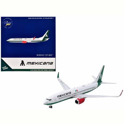 Boeing 737-800 Commercial Aircraft "Mexicana Airlines" (XA-ASM) White with Green Tail 1/400 Diecast Model Airplane by GeminiJets