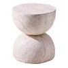 Moda Furnishings W15.75'' X D15.75'' X H17.72'' Magnesium Oxide Faux Marble Outdoor Side Table - 3 of 4