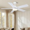 Kviflon 52 Inch Ceiling Fan with Light and Remote,Suitable for Sloped Ceiling for Living Room,Farmhouse,Bedroom - 2 of 4