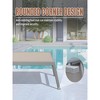 62.60" Aluminum Pool Lounge Chairs with Side Table, Outdoor Adjustable Recliner - 3 of 4