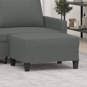 vidaXL Footstool Dark Gray 27.6 in.x21.7 in.x16.1 in. Fabric - 1 of 4