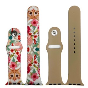 Olivia Pratt 2 Pack Printed and Solid Apple Watch Band - 1 of 4