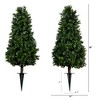Nearly Natural 3-ft UV Resistant Artificial Boxwood Plant with Integrated Ground Stake (Indoor/Outdoor) - Set of 2 - 2 of 3