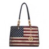 MKF Collection Nevaeh Vegan Leather patriotic pattern Women’s Shoulder Bag by Mia K - 2 of 4