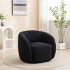 SEYNAR Modern Glam Velvet Upholstered 360 Degree Swivel Accent Armchair,Black,34.6''W*30.3''D*25.6''H - 2 of 4